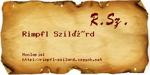 Rimpfl Szilárd névjegykártya